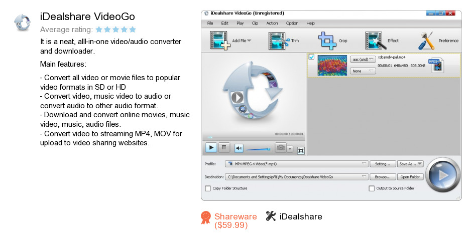 iDealshare VideoGo Crack Free Download